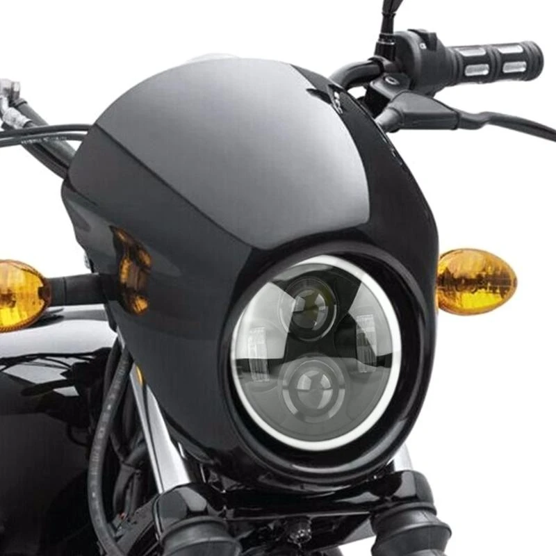 

P5ED Motorcycle Lighting Accessory: Front Headlight Blinker Lights Round Hi/Lo Lamp for Motorcycles, 6.5'' Ambers Bulbs
