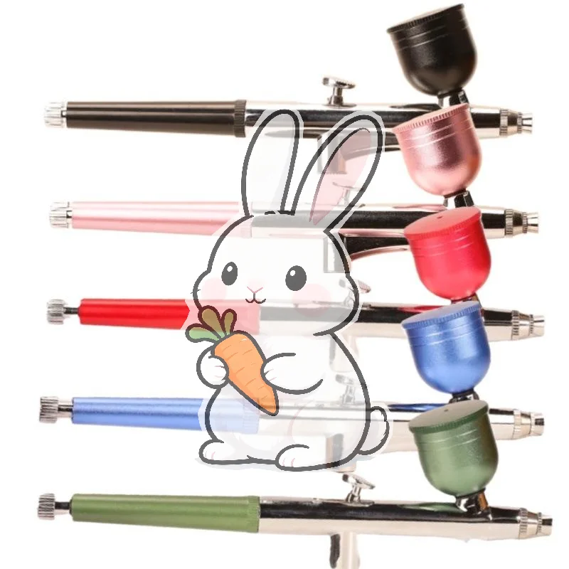 Portable Single Action Airbrush 0.3mm Nozzle Spray Pen for Leather Painting Model Making Nail Art Decor