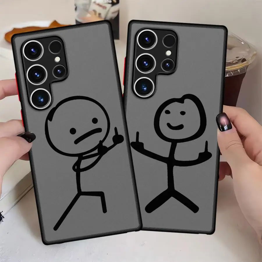 Cartoon Matchman Phone Cover Case for Samsung Galaxy S24 Plus S23 FE S26 S25 Ultra Note 20 Ultra 10 S22 S20 S21