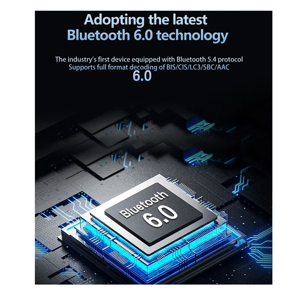 

(ABDH) Bluetooth-передатчик-приемник 6.0 2-в-1 с аудиоадаптером и клипсой, 3,5 мм AUX, длительное время автономной работы для путешествий и занятий