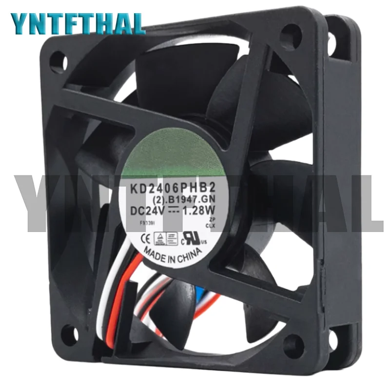 New KD2406PHB2 24V 1.28W 3-Wire Cooling Fan