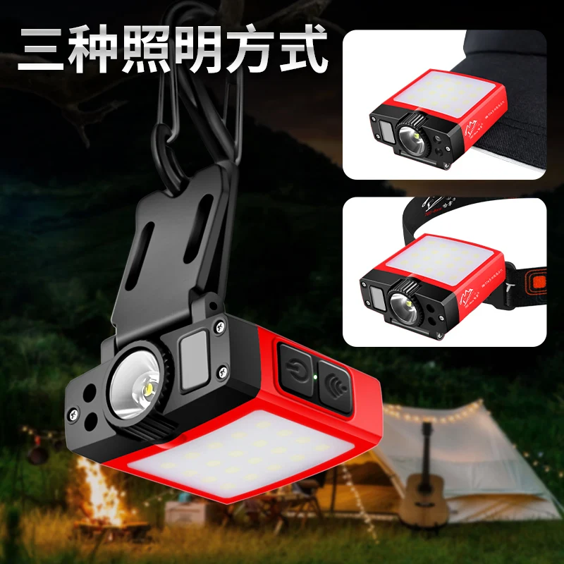 2x Solar Clip-on Cap Headlamp & IR Sensor 6200mAh Professional Fishing Head Torch Light XP-L LED Flashlight For Outdoor Camping