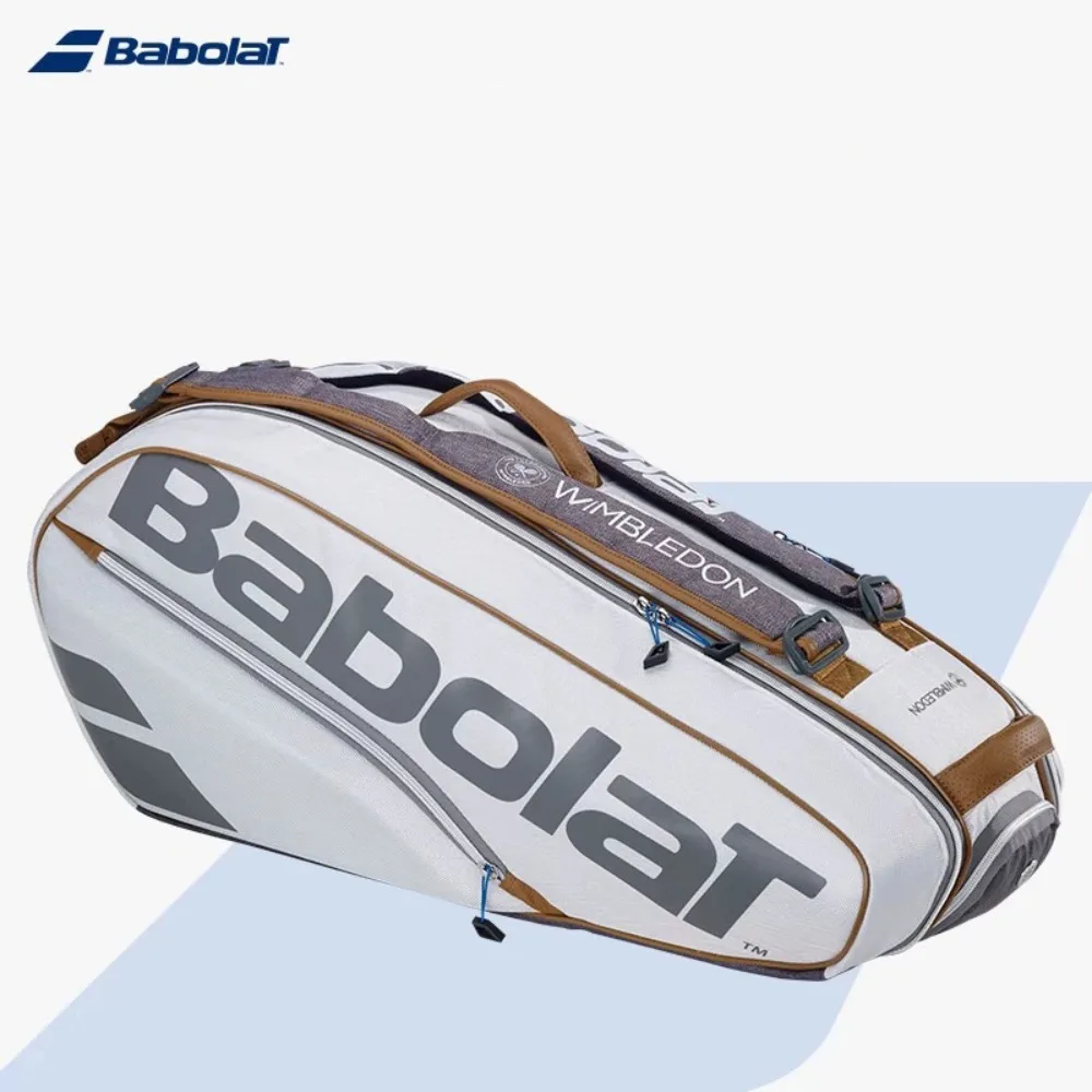 2024 Babolat Original Tennis Bag PURE Wimbledon Tennis Bag RH6 Female Male Tennis Racket Bag Shoe Compartment Backpack