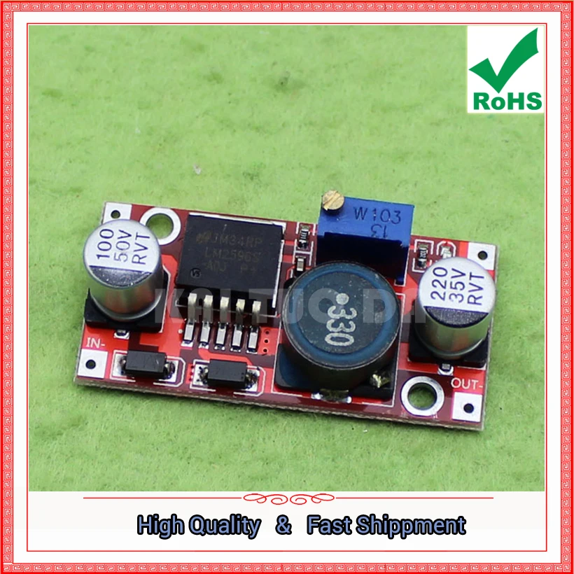 LM2596 Upgraded DC-DC Step Down Buck Module 3A Adjustable Reverse Protection T.D.K Inductor Board Converter