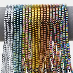 4x3mm 125pcs Colorful Flat Round Hematite Natural Stone Spacer Loose Beads For Jewelry Making Bracelet Necklaces DIY Accessories