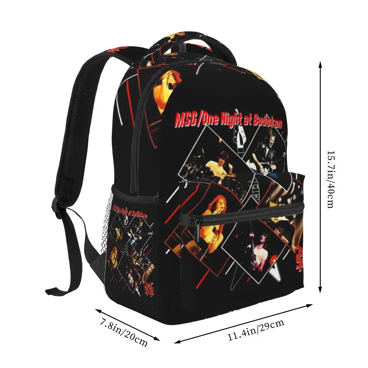 Michael Schenker Group Msg Rock Heavy Band Backpack Student Boys Girls BookBag Children School Bag Shoulder Bags for Men Women