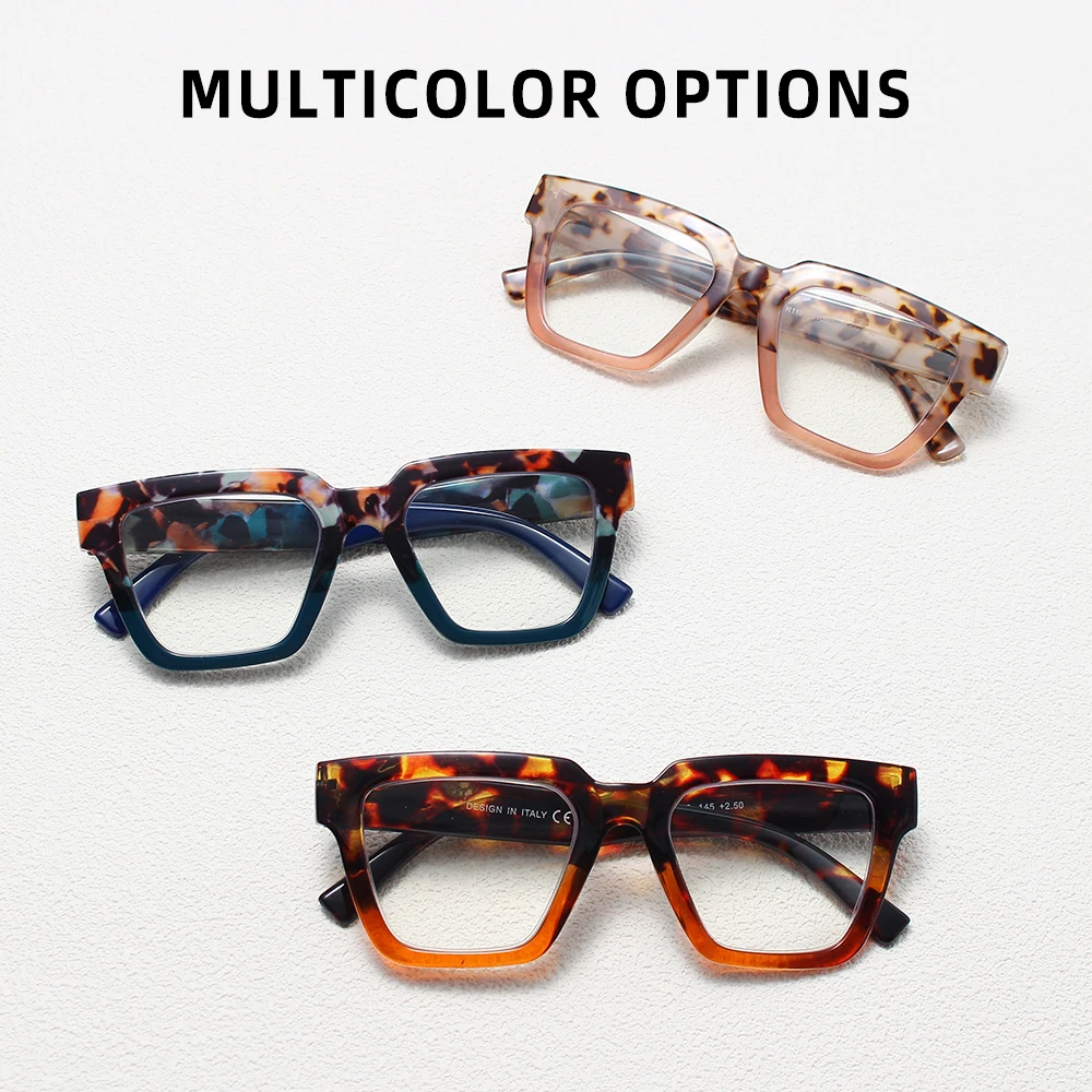 KINGDREAM النساء نظارات للقراءة بعيدة النظر نظارات الكمبيوتر إطار كبير الحجم مضاد للضوء الأزرق طول النظر الشيخوخي نظارات + 1.0 ~ + 3.5