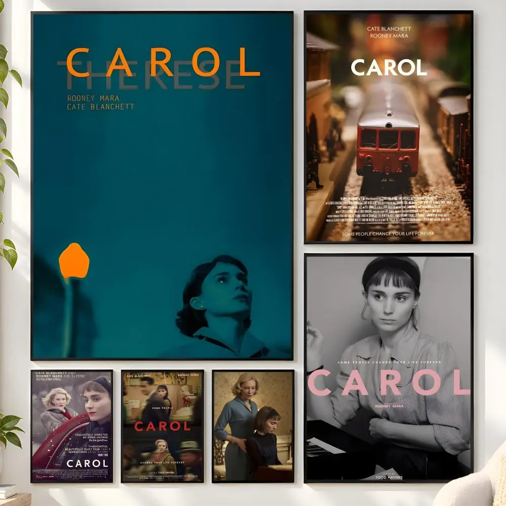 Retro Romantic Film Carol Movie Poster Matte Wall Peel And Stick Decor Bedroom Living Room Office Dorm Home