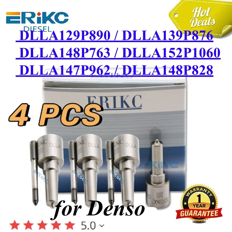 

4 шт. DLLA129P890 DLLA139P876 DLLA148P763 CR Форсунка инжектора DLLA152P1060 DLLA147P962 DLLA148P828 Распылитель для двигателя Denso