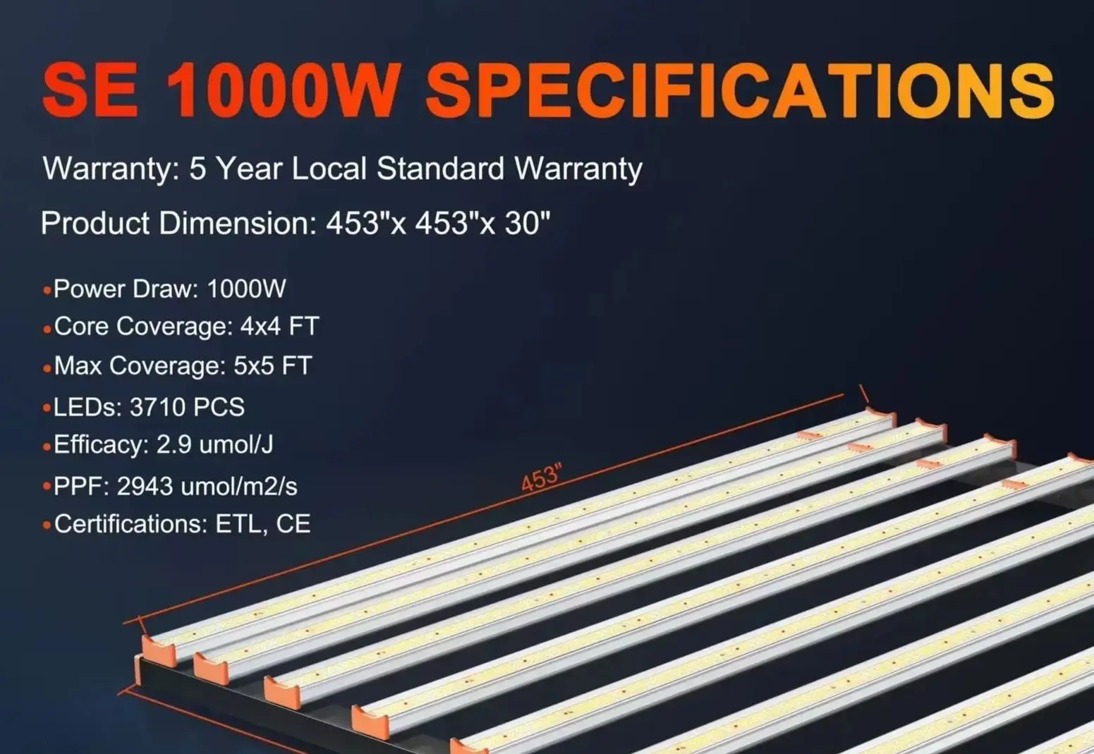 Luz de Cultivo LED de Espectro Completo de 1000W Co2 Comercial Lm301b LM301h para Plantación 1000W