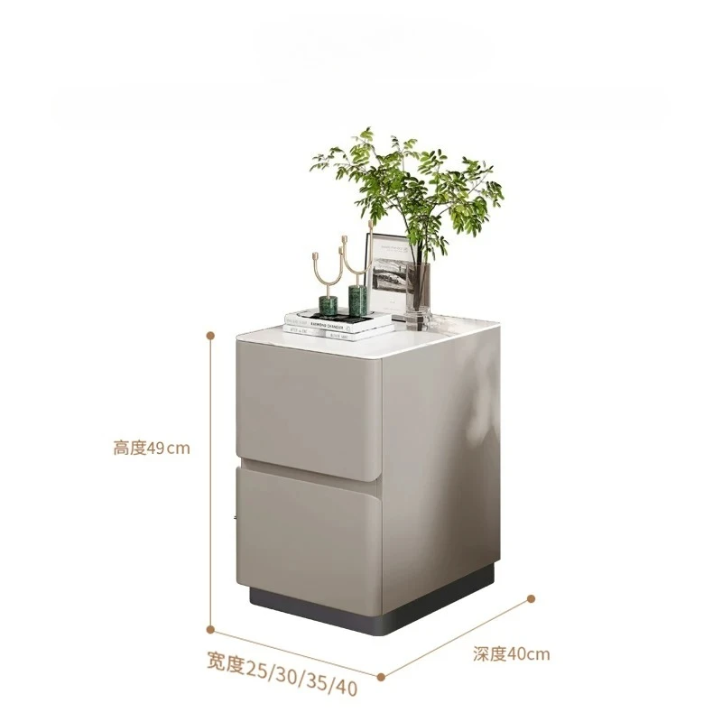 Soft Style Bedside Frame Cabinet Decorative Fixture Nightstand Indoor Room Gentle Decorative Piece Bedroom Furniture