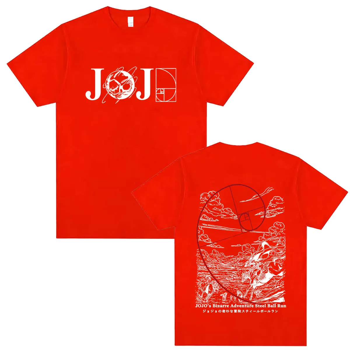 2026 Anime Jojo Bizarre Adventure Steel Ball Run T-Shirt Sommer Herren Damen Manga T-Shirts Männlich Vintage Lässige Streetwear – Detail 5