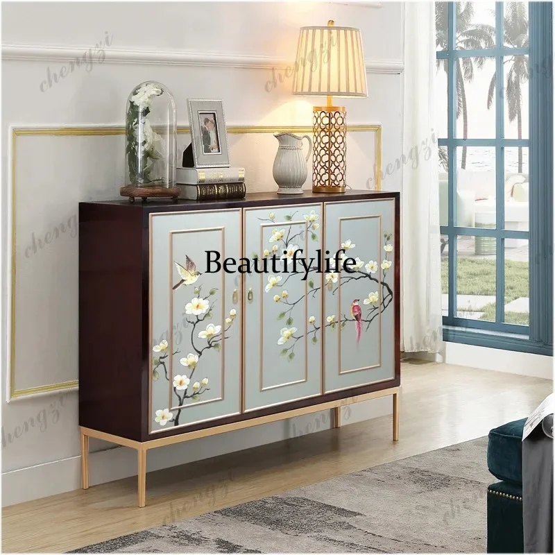 E136 Italian Style Shoe Cabinet Nordic Waterproof Luxury Storage Salon Shoe Rack Space Saving House Armoire Chaussures Furniture