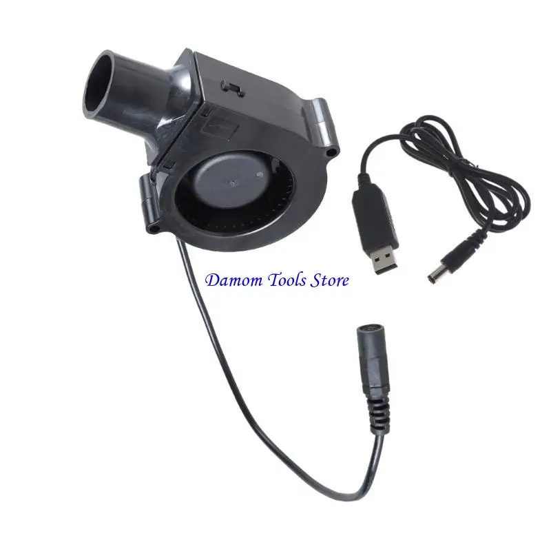 

57BE небольшой USB-вентилятор для барбекю, 5 В, воздуходувка с регулируемой скоростью, небольшой пожарный вентилятор, выдувного