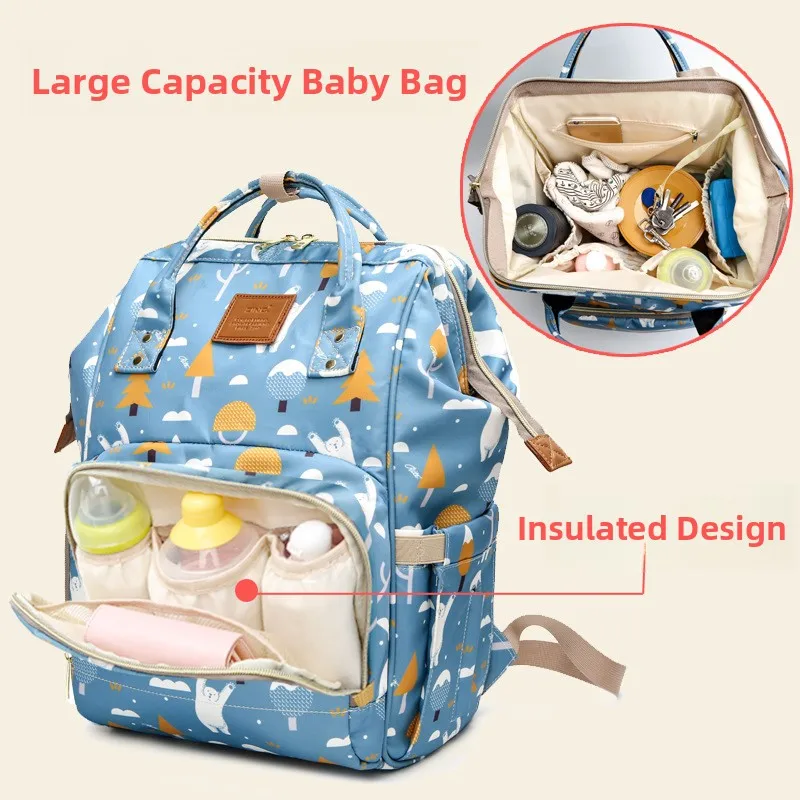 

Large Capaci Materni Bag Mommy Bag Baby Outing Double oulder Bapa Faionable Lightweight Women's Bag for Chilare