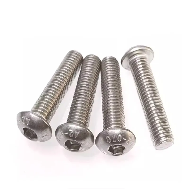 5-50pcs ISO7380 304 allen socket head screw  M2 M2.5 M3 M4 M5 M6 M8 Hexagon Socket Button Head  Screws