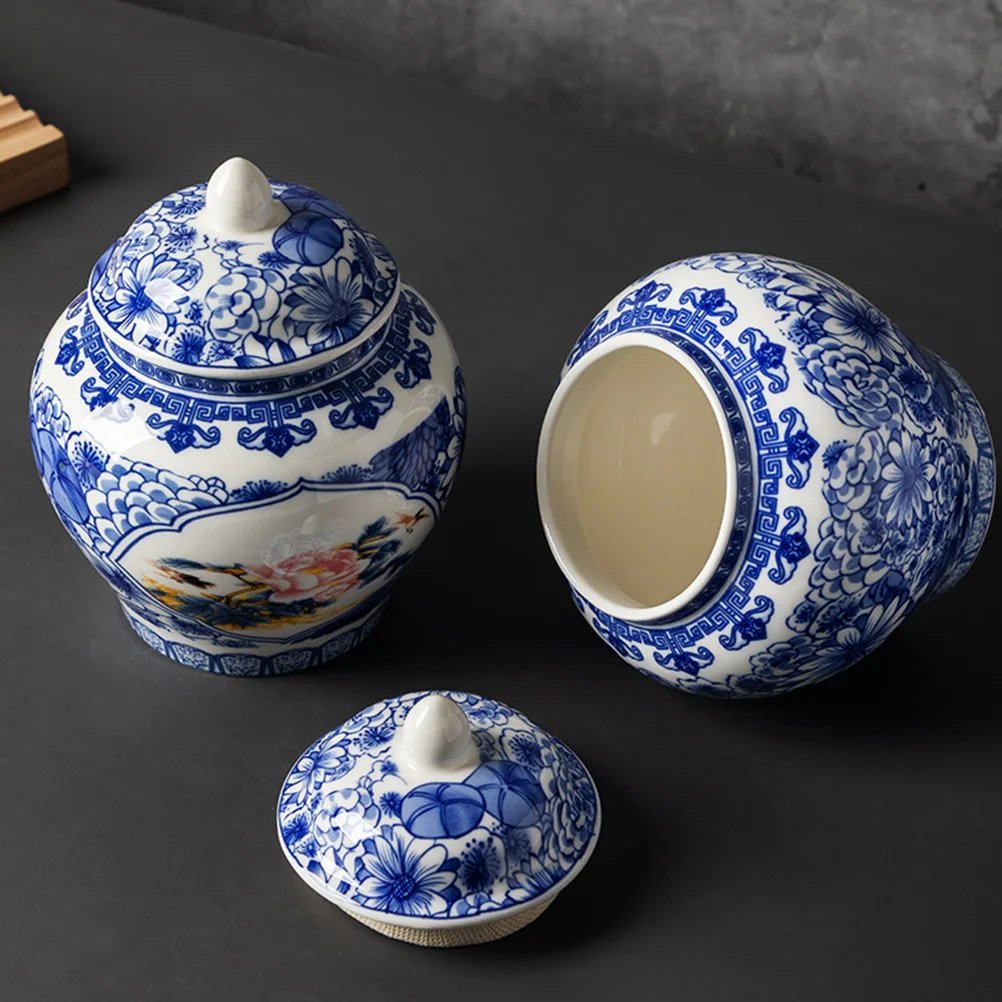 

Ceramic Tea Canister Storage Jar for Herbal Teas Nuts Candy Kitchen Storage Decor Multi-Function Tea Canister