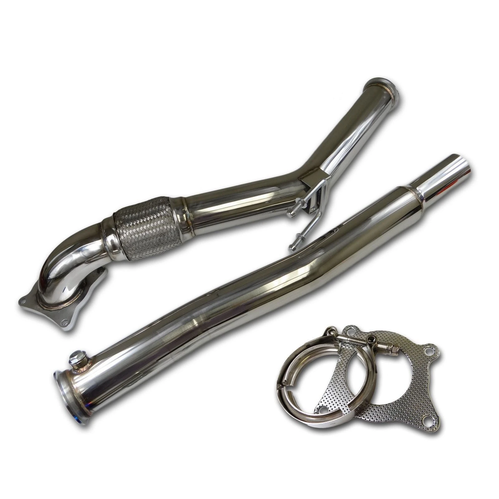 ท่อลงแคทเลสสำหรับรถยนต์ Volkswagen Golf/GTI MK5 MK6 2.0T Jetta MK5 และ Audi A3 ปี 2006-2011 ขนาด 3 นิ้ว