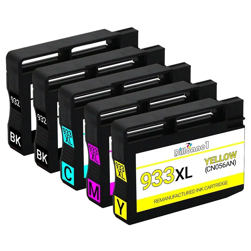 5-pk For HP 932 933 XL Ink For Officejet 7110 ePrinter 7610 7612 Series Printer