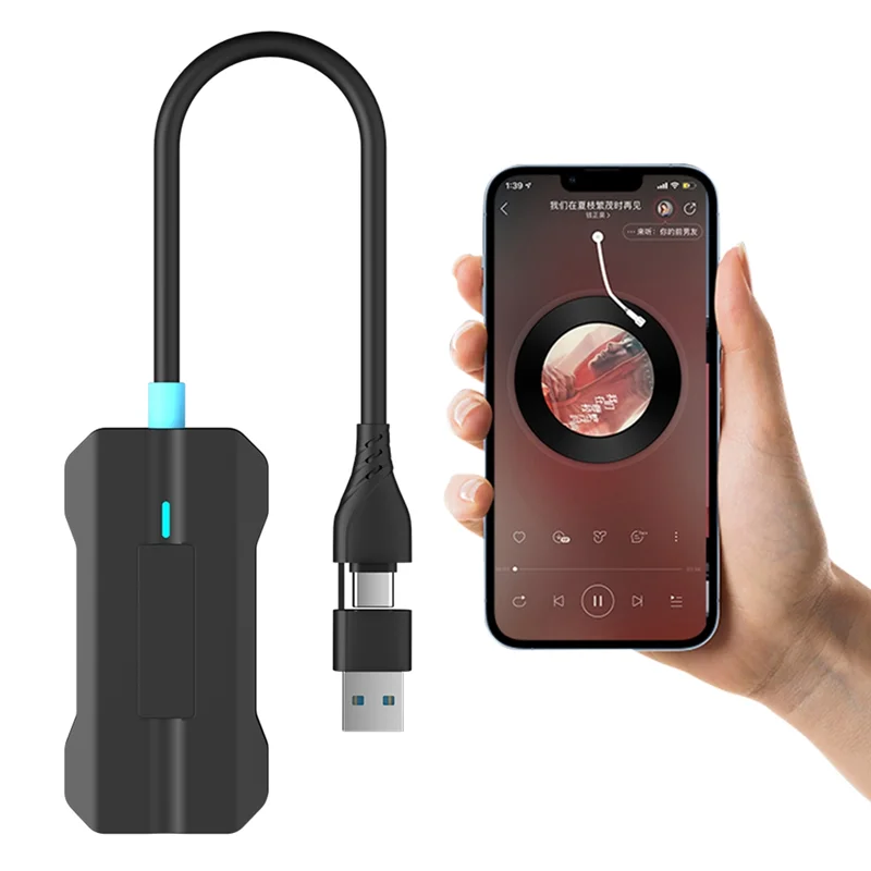 

Carplay Wireless Adapter Converts Wired To Wireless Carplay Dongle Plug Play Wireless Adapter Connect For Iphone-Y47A