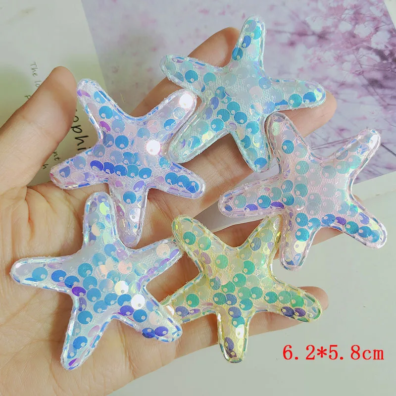 10PCS starfish jewelry accessories, ultrasonic embossing, children's hair accessories, headwear, shoes, and clothing