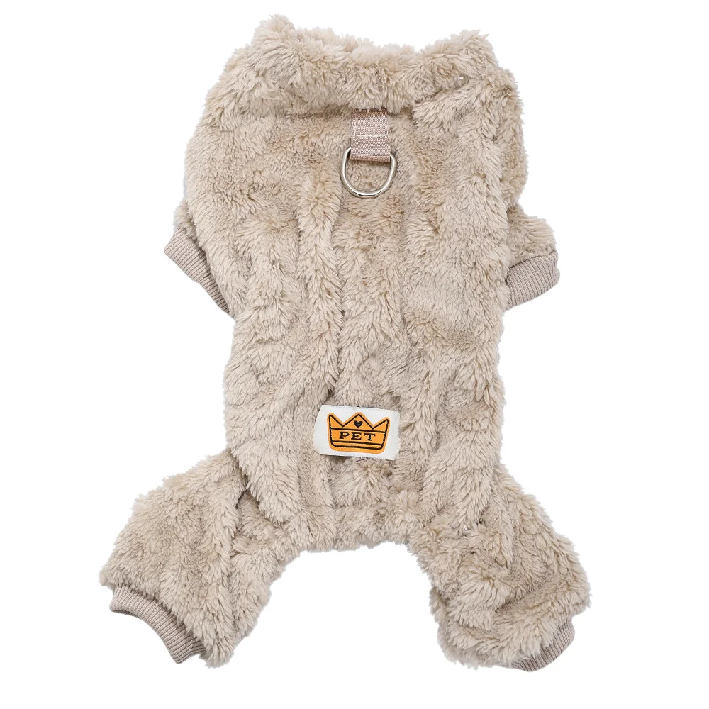Pet Dog Clothes Cozy Soft Fleece Puppy Cat Jumpsuit For Small Medium Dogs Cats Winter Warm Clothes With Elasticity Yorkshire Pug — 2