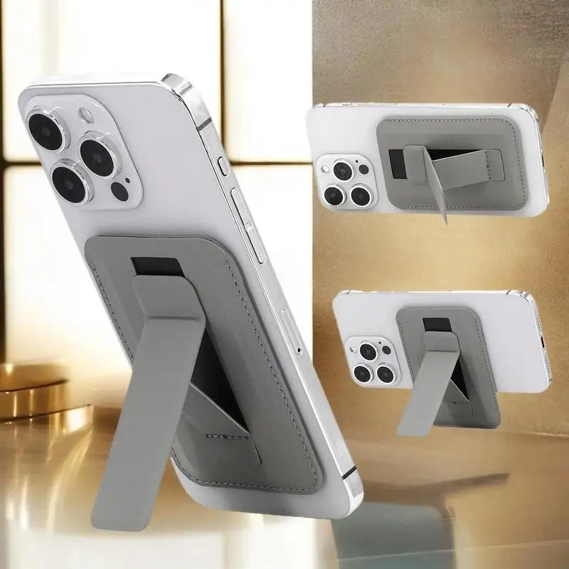 PU Leather Phone Case with Stand, Magnetic Card Holder for Universal Magsafe Devices