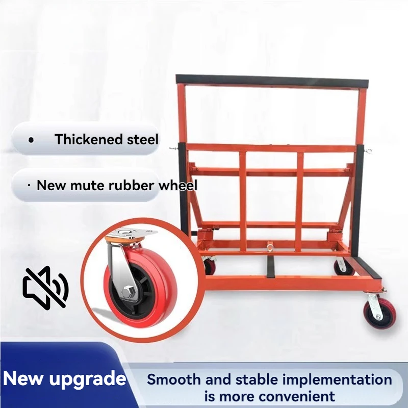 

Glass Door and Window Cart New Four-wheel Flat Universal Wheel Folding Site Handling Large Wheel Portable Silent Cart