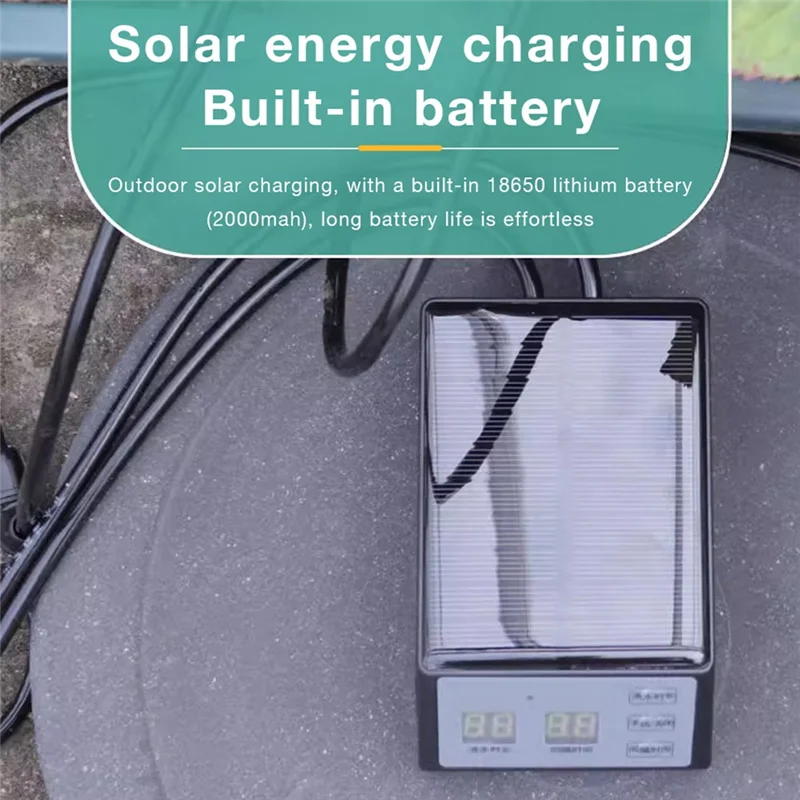 【Flash-Deal!】Automatic Solar Irrigation Timer Drip Water Pump Control System For Garden Lawn Pot Watering 2000Mah