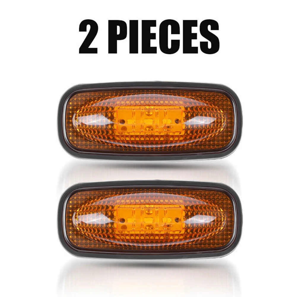 

2PCS Side Marker Lights White Amber IP67 Red Roof Lighting 12V-24V LED Side Marker Lights 86*38*22mm Low Power