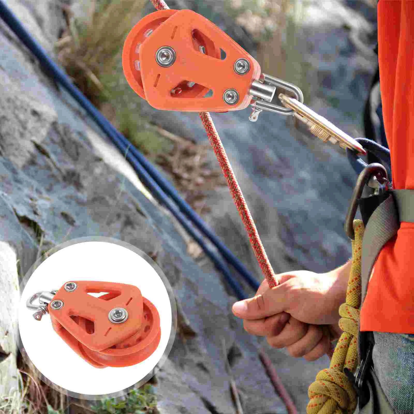 Sailing Pulley Lifting Nylon Roller Scroll Wheel Sailboat Swivel for 316 Stainless Steel Single Hunting