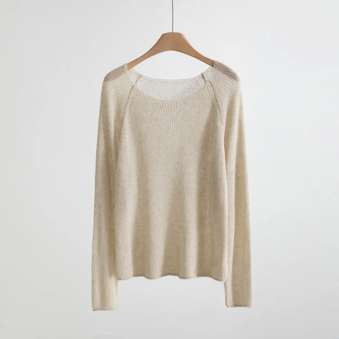 Women's Long Sleeve Sweater Top Fashion Autumn Spring Solid Color Teenager Adult Clothes for Girls Students