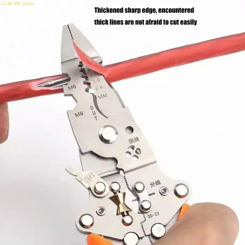 W3JE прочный 14 в 1 кабель Pliers с эргономичной конструкцией для эффективной обработки проводов
