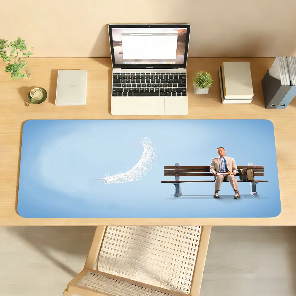 Classic Movie Forrest Gump Mouse Pad Non-slip Locking Edge DeskMat PC Laptop Accessories Rubber Office Keyboard Game 350x900x3mm