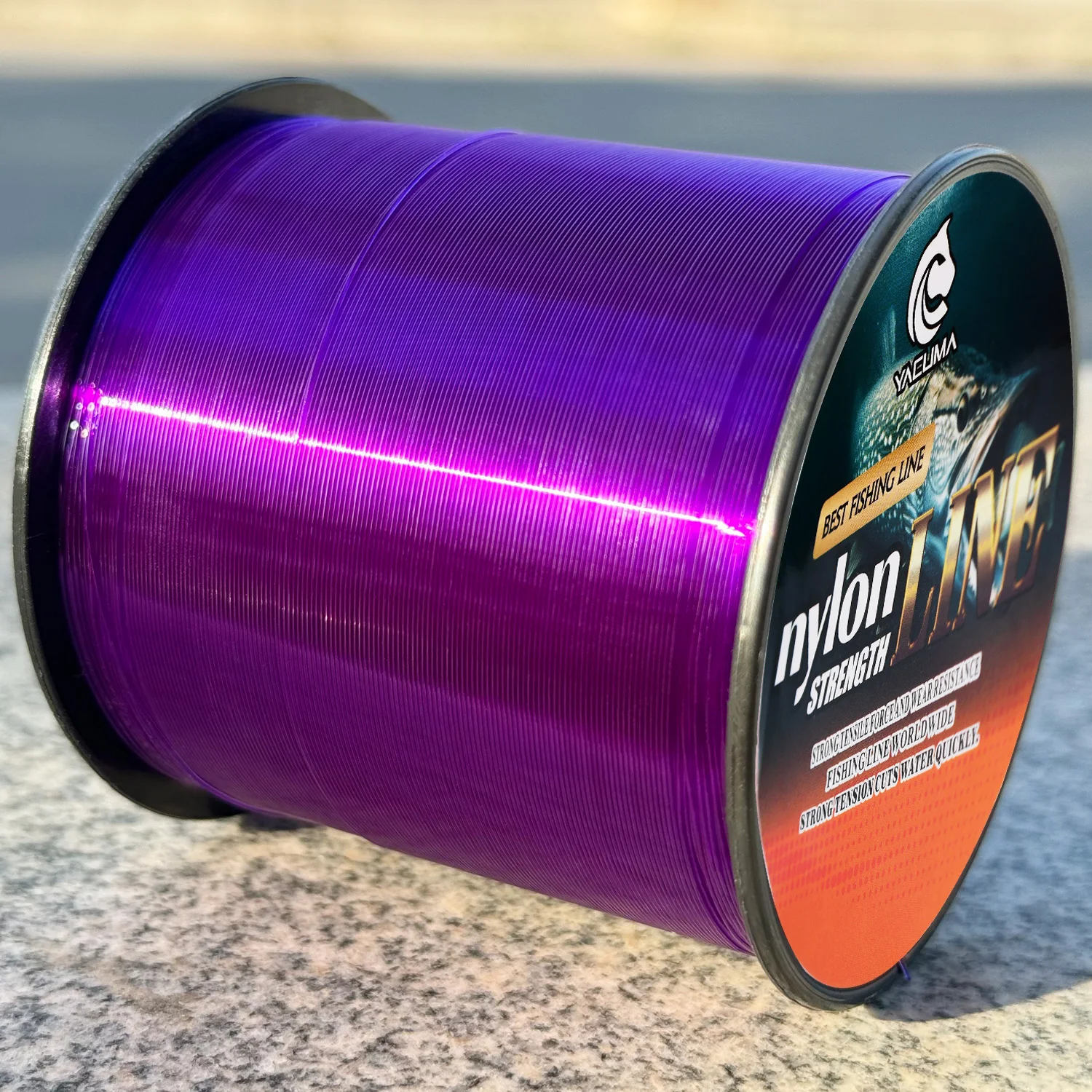 YACUMA 300M/500M Starke Nylon-Monofilament-Angelschnur, glatt und mit geringer Dehnung, für Süßwasser- und Salzwasser-Angelzubehör – Detail 7