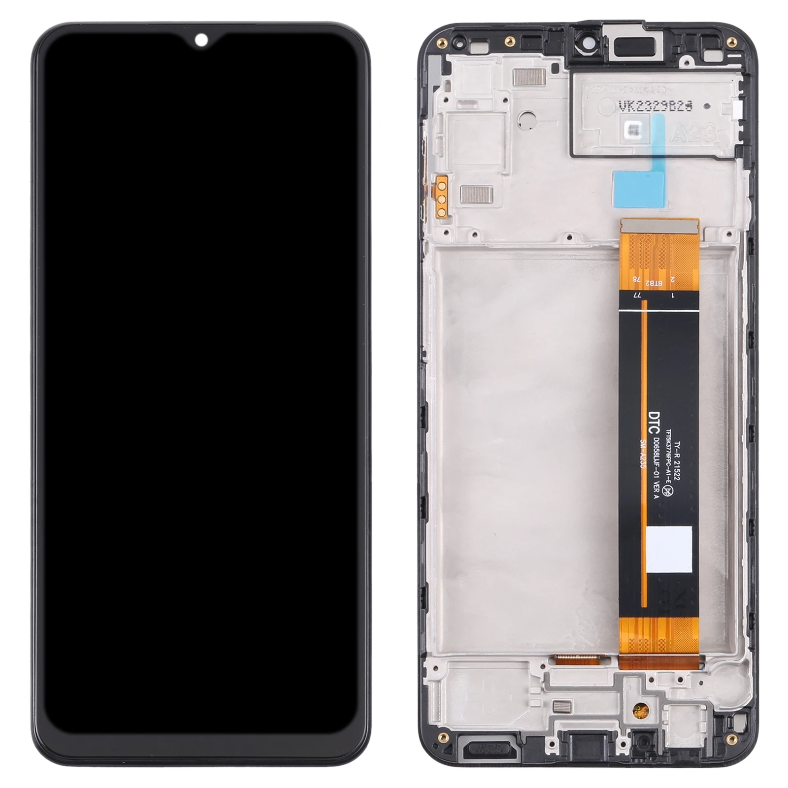 Super AMOLED LCD Screen for Samsung Galaxy A20 / A21 SM-A215 / A22 5G SM-A226 / A23 SM-A235F with Frame Display Repair Part