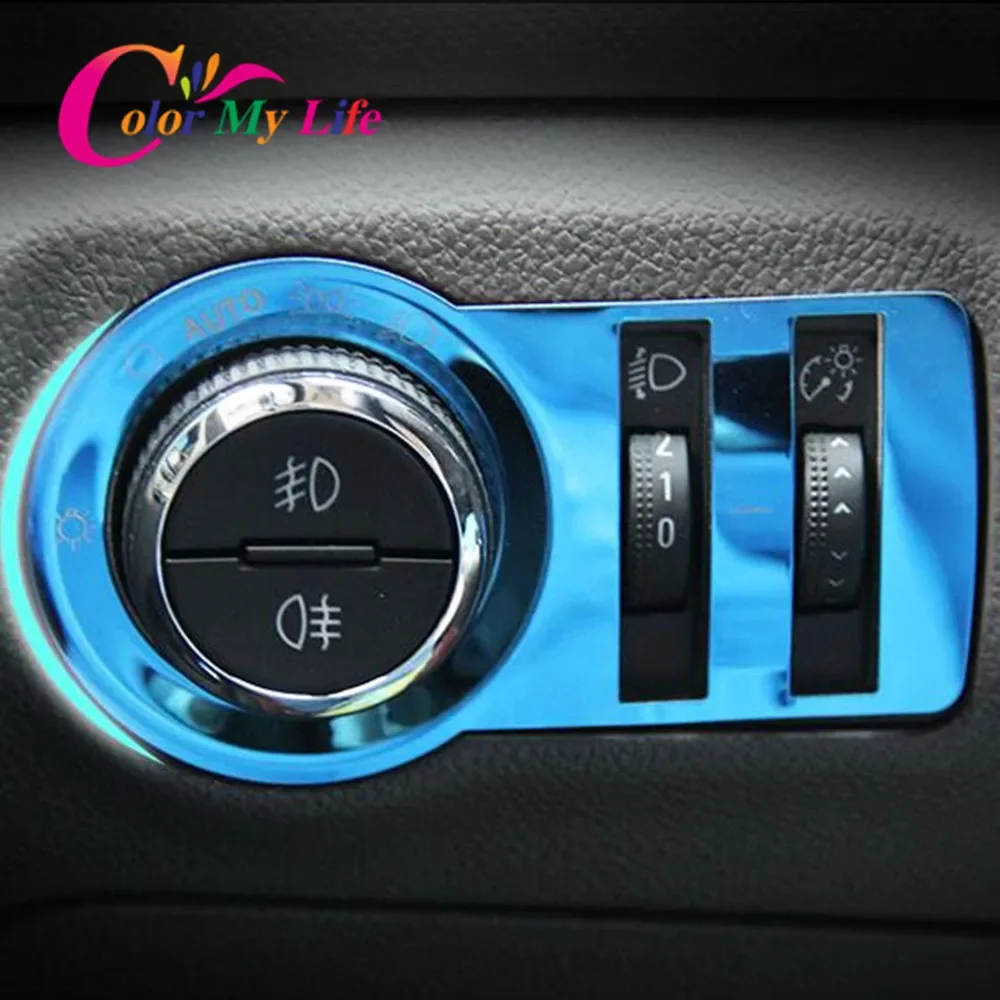 Samochód lampa ze stali nierdzewnej przełącznik reflektorów dekoracji wykończenia dla Chevrolet Cruze Malibu Trax dla Buick Encore REGAL Excelle GT/XT