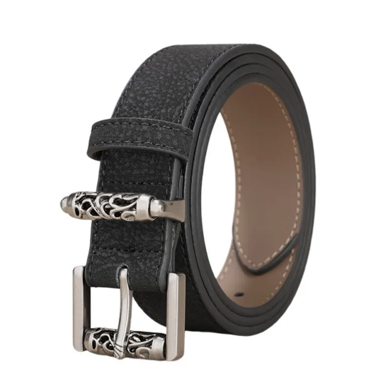 New style women's belt, high-grade retro pin buckle jeans belt, fashionable and versatile genuine leather belt