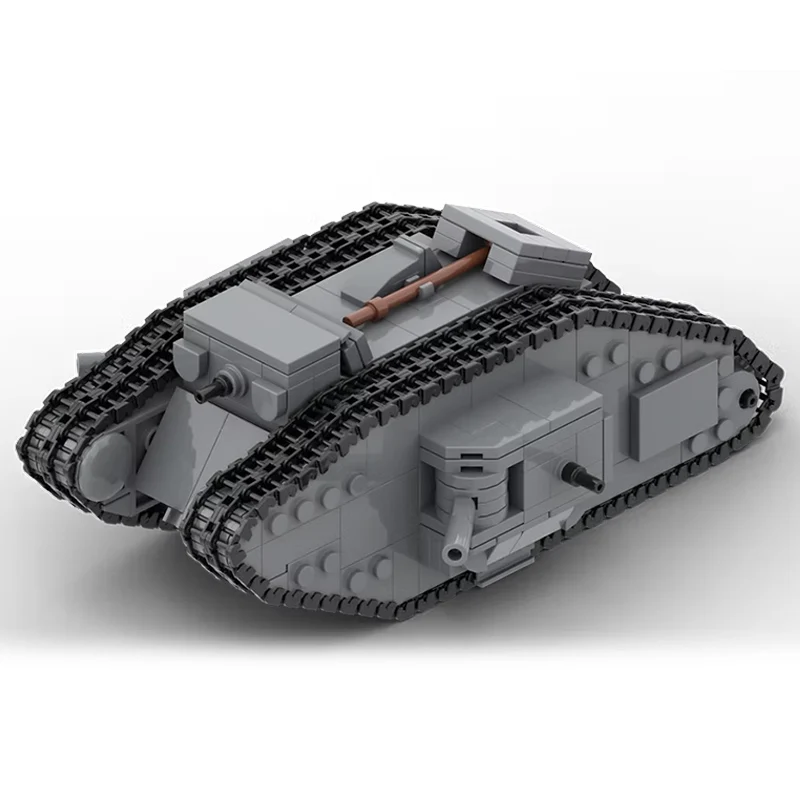 Heavy-Duty Military Tank Model MOC Building Bricks War Equipment Style Modular Technology Gifts Holiday Assemble Toys Suit