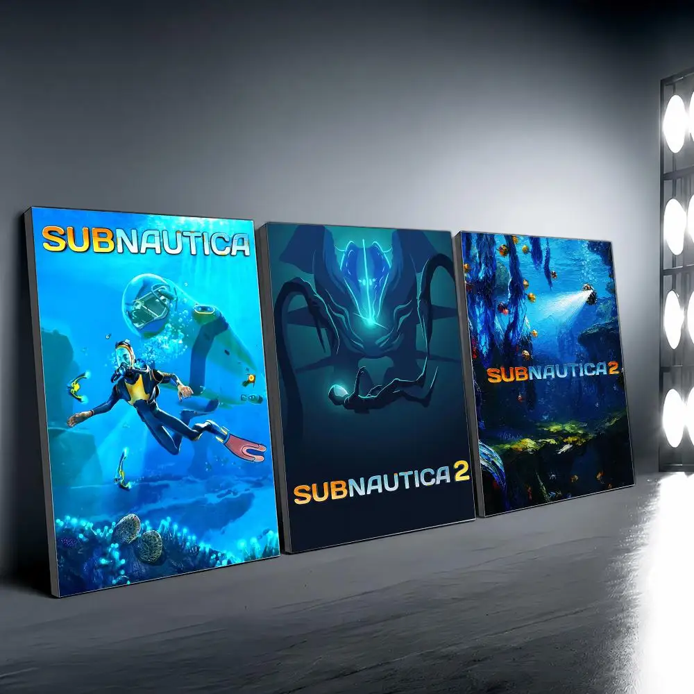 Game S-Subnautica 2 Painting Calligraphy Modern Canvas Wall Art for Bedroom & Living Room | Home Decor Gift