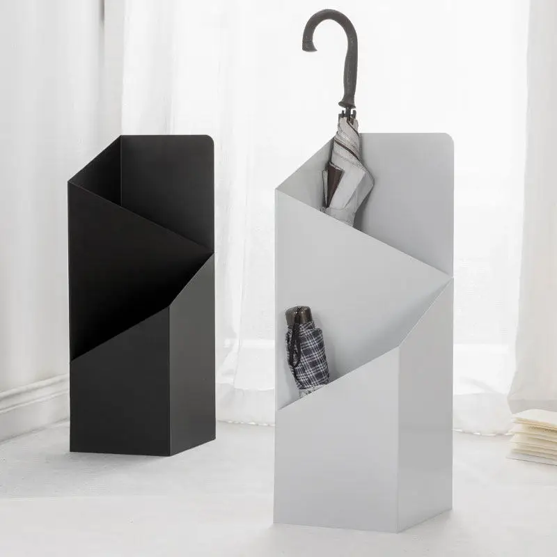 

Modern Umbrella Stand, Freestanding Metal Rain Umbrella Holder, Large Capacity Entryway Storage Rack for Home Office