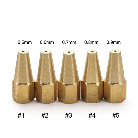 5 st/set H01-2 gaslödbrännare munstycke propan acetylen ren koppar brännarspets svetstillbehör 1# 2# 3# 4# 5# syrgassvetsning 8 best sales gasbrännarmunstycke - №8