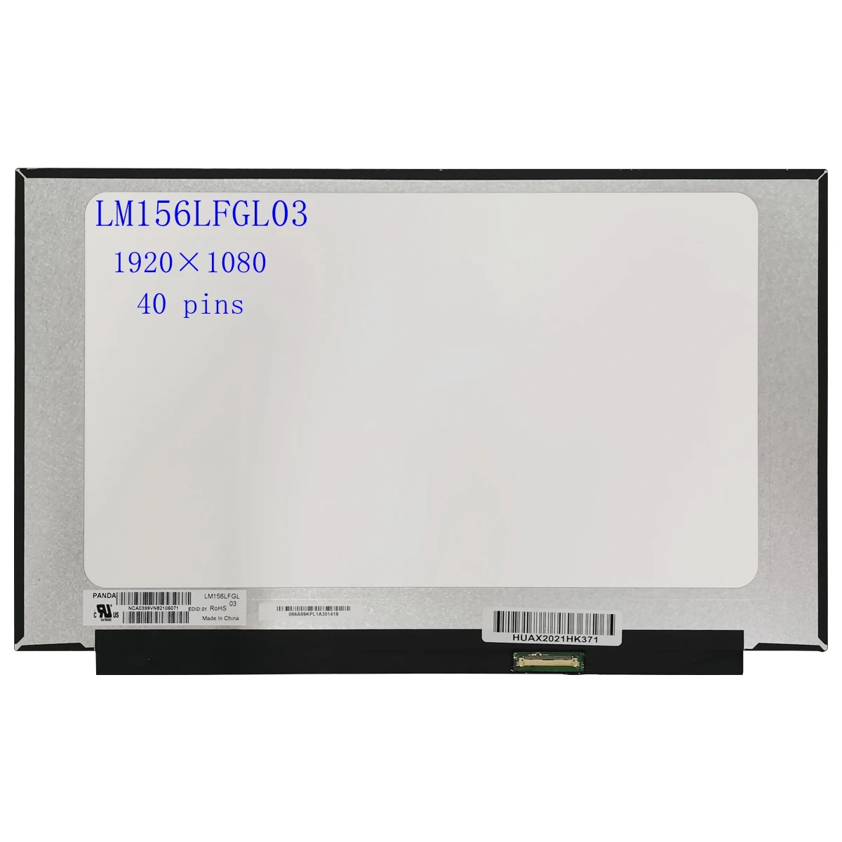 Matriz de Tela Lcd Lm156lfgl03 156 Polegadas 120hz Painel Fino 40 Pinos 1920×1080 Fhd Ips