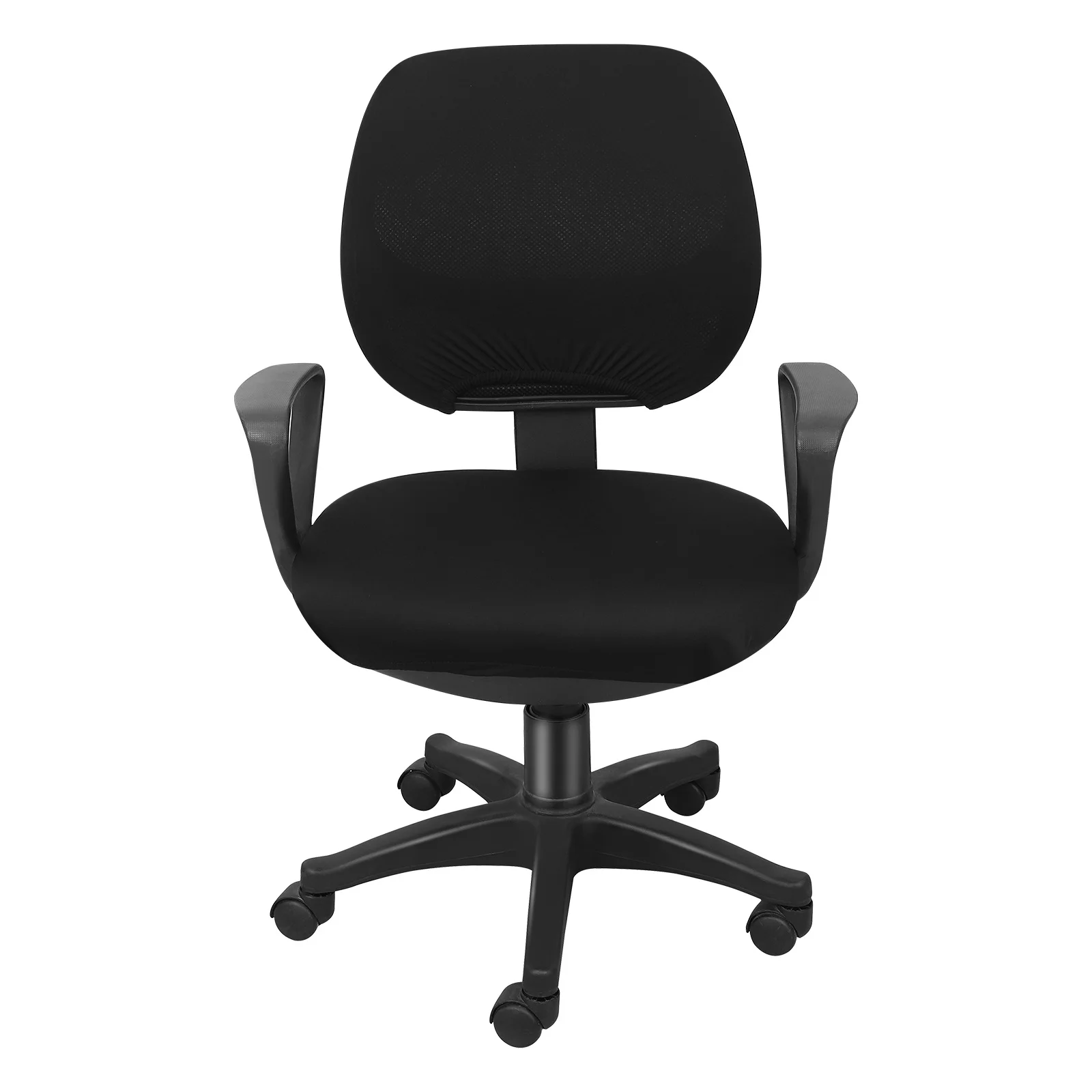 

Office Chair Cover Stretch Black Seat and Backrest Protector Removable Washable Anti Slip for Work Chair Decorative Fit