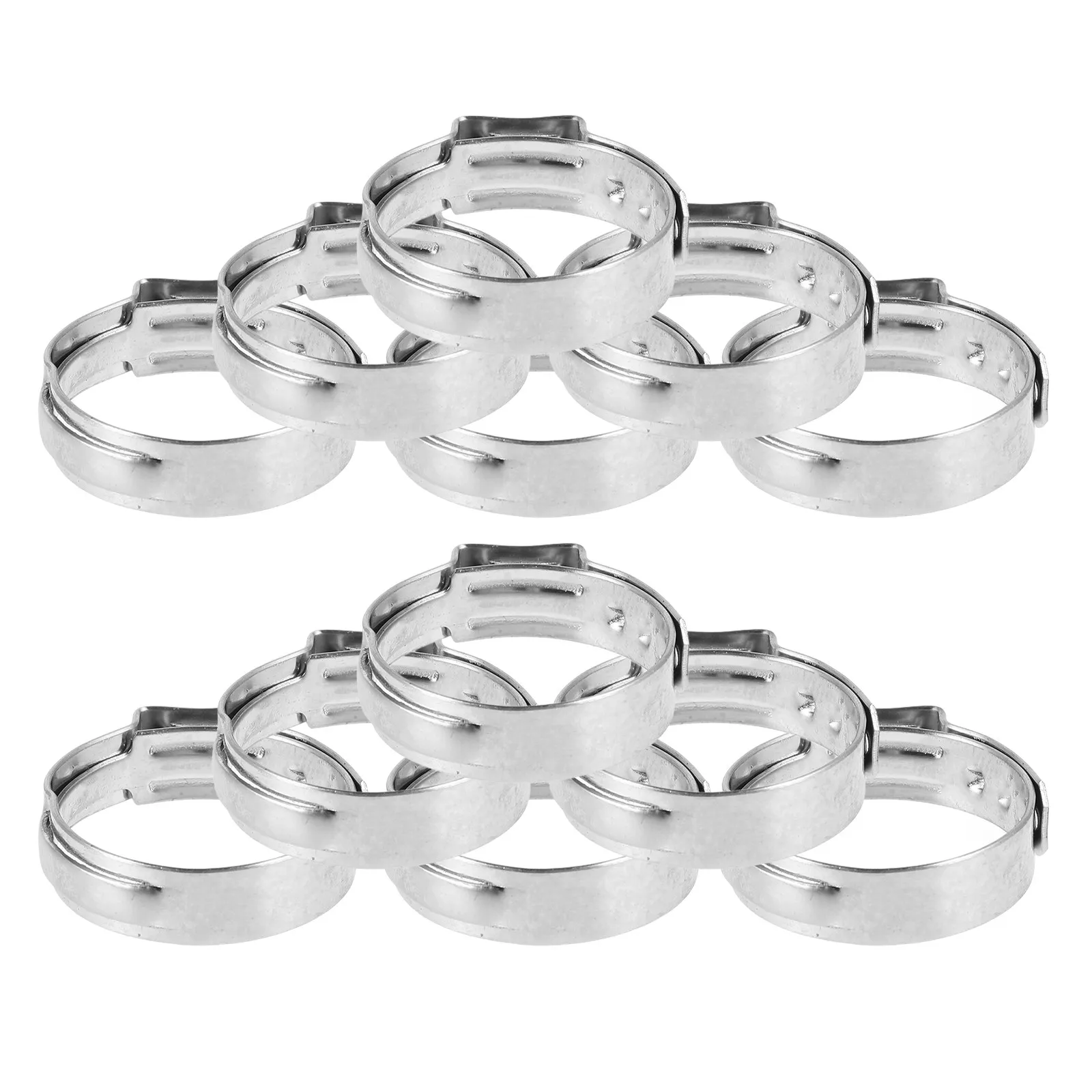 

50 шт. хомутов из нержавеющей стали с одним ушком, диаметр 20,3-23,5 мм, промышленные трубные хомуты, подходят для механических труб PEX