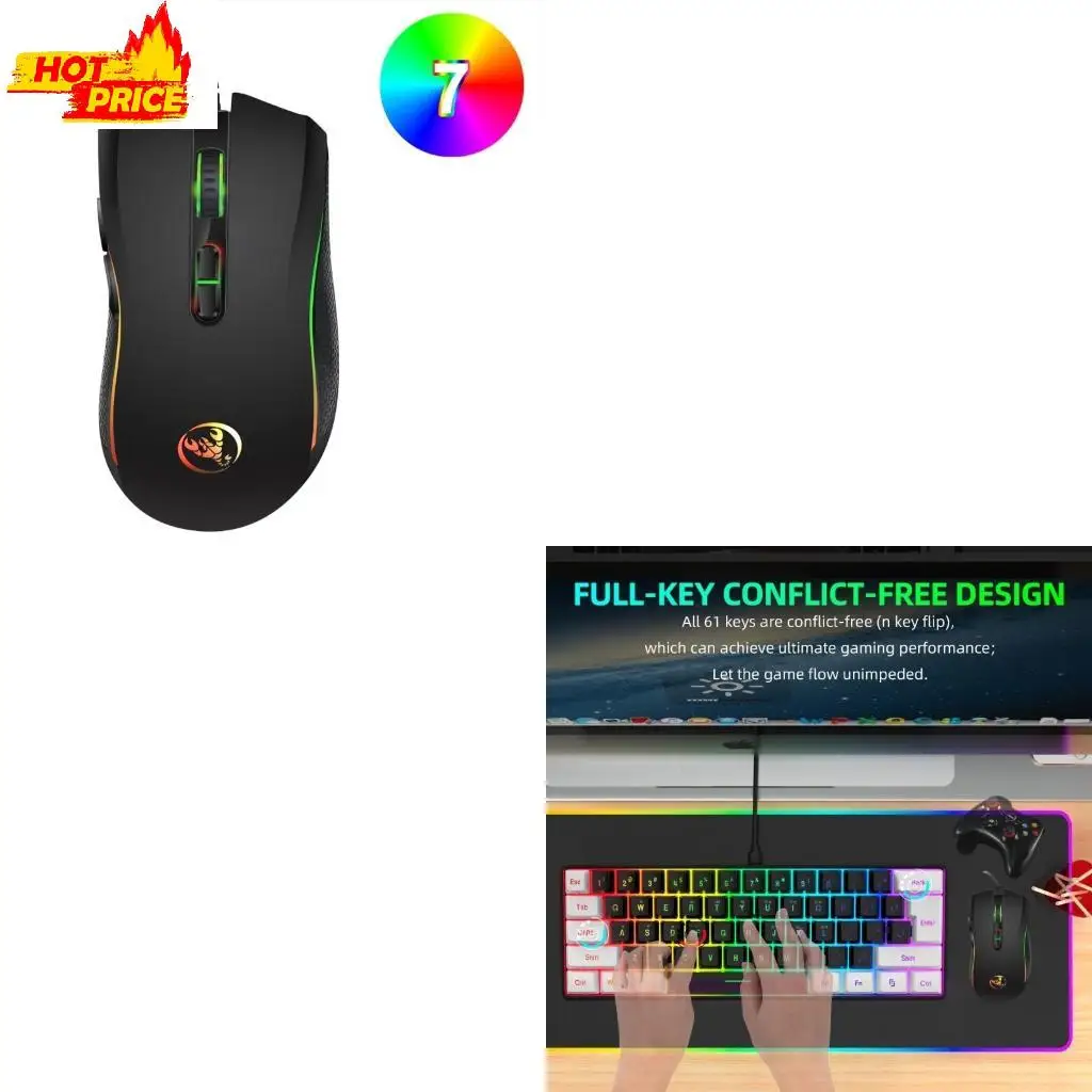 

PC Gaming Keyboard Universal Manipulator Keyboard and Mouse RGB Backlit Keyboard