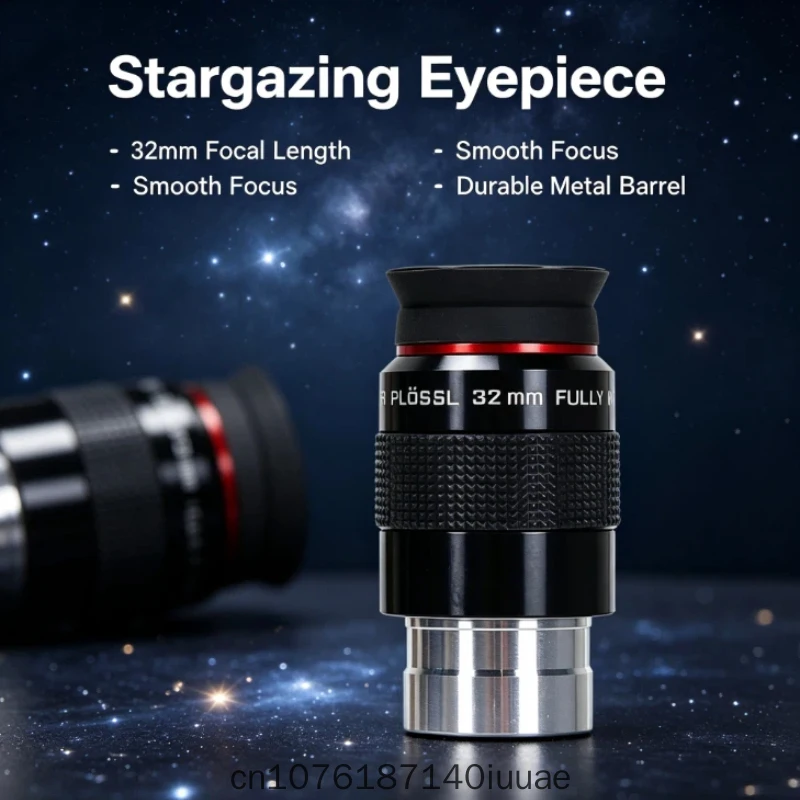 Telescope Eyepiece PL32mm Outdoor Astronomical Telescope Stargazing Accessories 1.25-inch Eyepiece