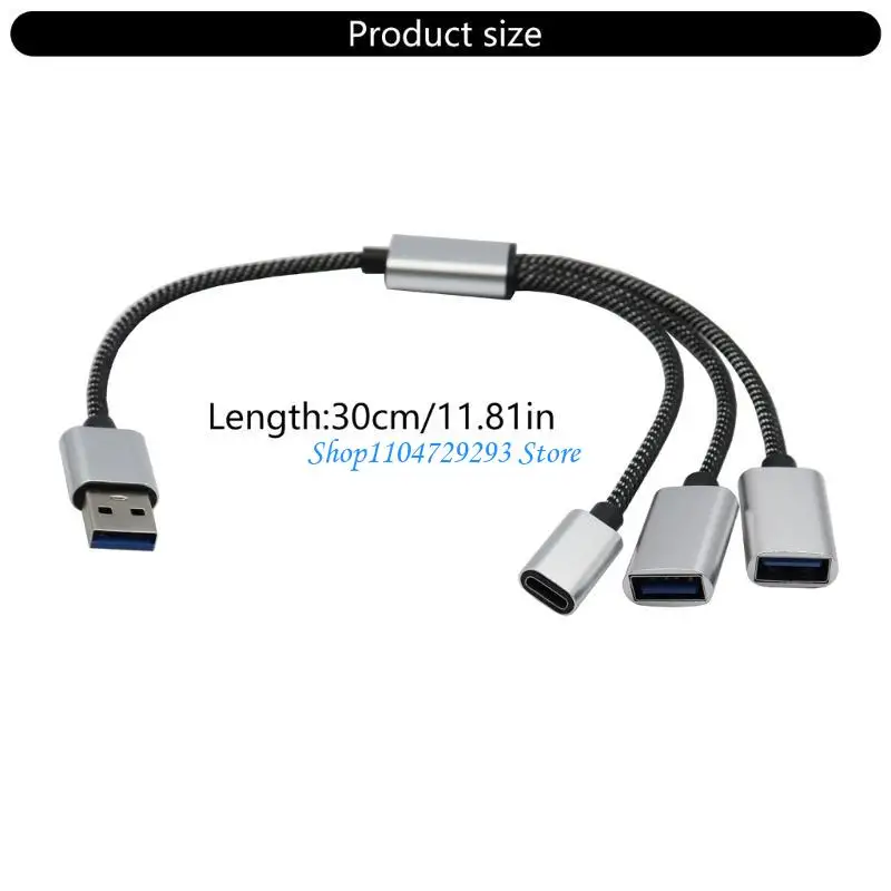 Cavo splitter USB 2.0 Y2GD con porta femmina 2xusb e tipo C per dati alimentazione