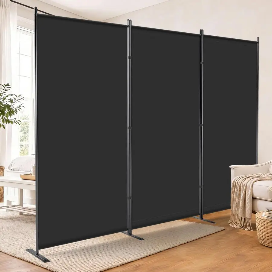 

Перегородка для комнаты на 3 панели, складная тканевая перегородка для зонирования помещения, портативные перегородки и разделители для комнат 103Ш x 70В, Freesta