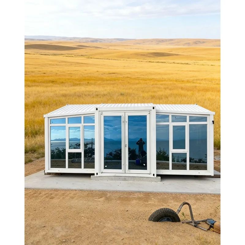 Ready to Move In Modern Expandable Container Home with Double Wings | Portable Foldable House 700mm Width for Residential Office